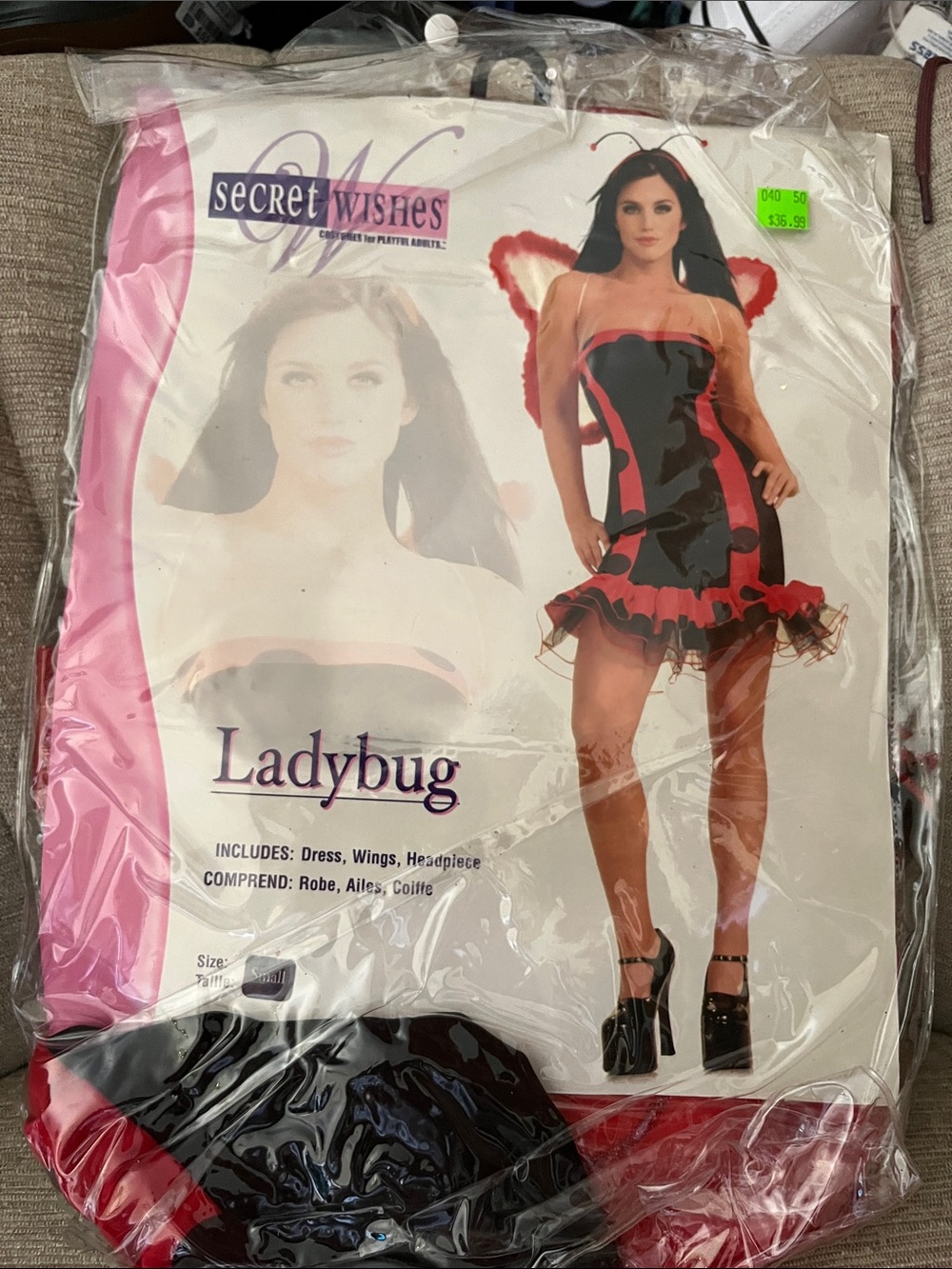 Halloween Women's Ladybug Costume Dress - Black & Red